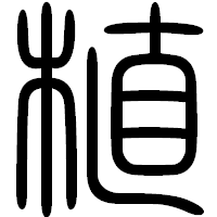 「植」の篆書フォント・イメージ