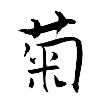 「菊」の青柳疎石フォント・イメージ