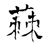 「蕀」の青柳疎石フォント・イメージ