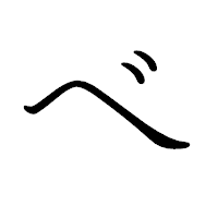 「べ」のペン字体フォント・イメージ