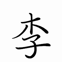 「李」のペン字体フォント・イメージ